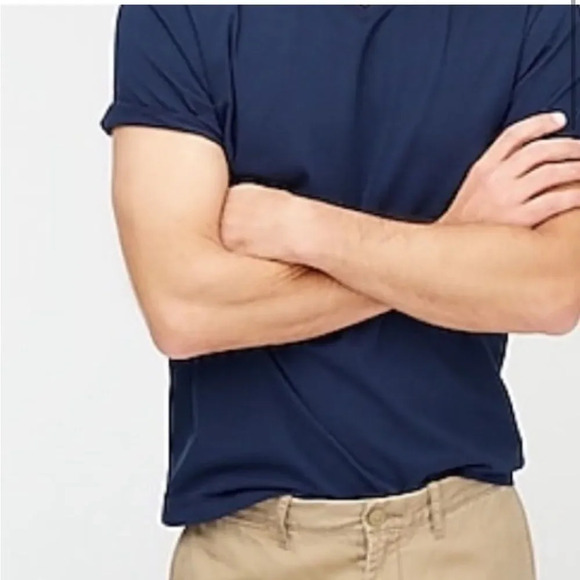 NWT J CREW ESSENTIALS V NECK TEE IN VINTAGE NAVY BLUE TALL WASH SIZE LT & XL - Picture 5 of 8